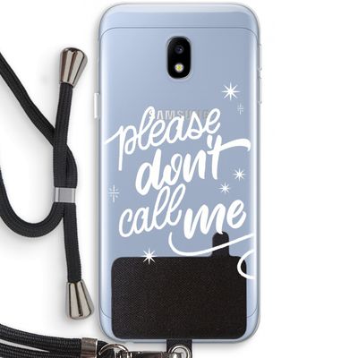 Don't call: Samsung Galaxy J3 (2017) Transparant Hoesje met koord