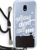 Don't call: Samsung Galaxy J3 (2017) Transparant Hoesje met koord