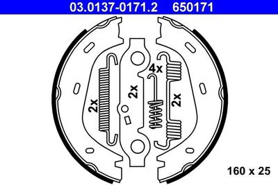 Remschoenset, parkeerrem 03013701712