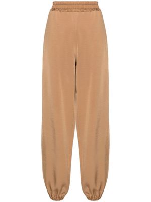 Jil Sander pantalon de jogging droit à taille élastiquée - Marron
