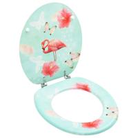 VidaXL Toiletbril met deksel flamingo mdf VidaXL Toiletbril met deksel flamingo mdf