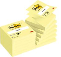 Post-It Z-Notes , 100 vel, ft 76 x 76 mm, geel, pak van 12 blokken - thumbnail