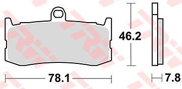TRW Brake pad mcb 816 sv sintered metal