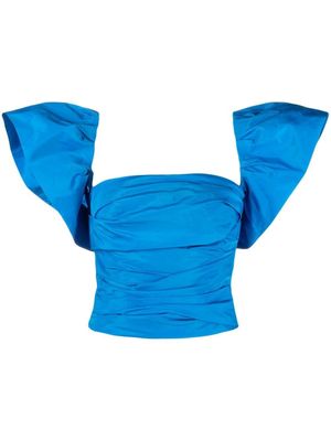 PINKO haut froncé à manches détachables - Bleu