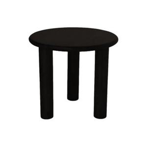 Bijzettafel Ronde pilaar - 50x50x45 - Zwart - Mango