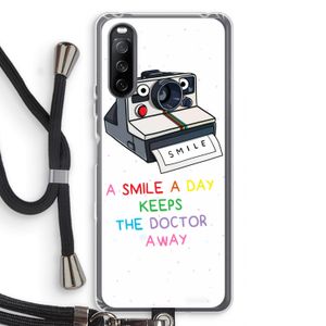 Smile: Sony Sony Xperia 10 III Transparant Hoesje met koord