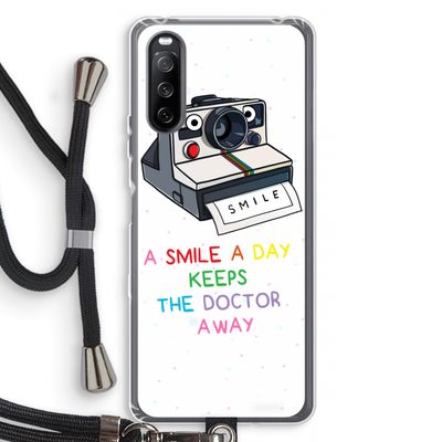 Smile: Sony Sony Xperia 10 III Transparant Hoesje met koord