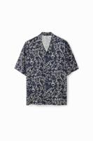 Resort shirt met illustraties - BLUE - XXL