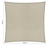 Vierkant 4,00x4,00 m Sahara Sand - Shadow comfort