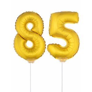 Folie ballonnen cijfer 85 goud 41 cm   -