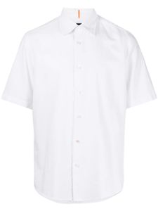 BOSS chemise en coton à manches courtes - Blanc