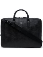 Smythson pochette d'ordinateur à design texturé - Noir