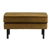 BePureHome Rodeo Hocker - Velvet - Honinggeel