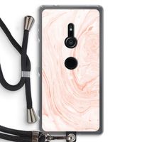 Peach bath: Sony Xperia XZ2 Transparant Hoesje met koord