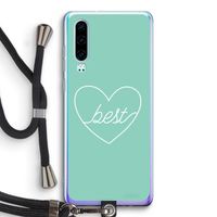 Best heart pastel: Huawei P30 Transparant Hoesje met koord