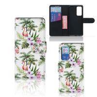 Huawei P40 | Telefoonhoesje | Met pasjeshouder | Flamingo Palms