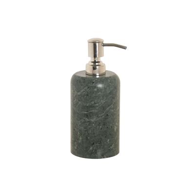 Zeepdispenser Home ESPRIT Groen Zilverkleurig Roestvrij staal Marmer Modern 7,5 x 7,5 x 18 cm