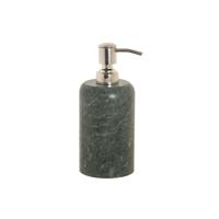 Zeepdispenser Home ESPRIT Groen Zilverkleurig Roestvrij staal Marmer Modern 7,5 x 7,5 x 18 cm