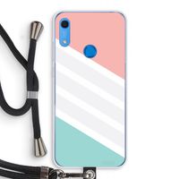 Strepen pastel: Huawei Y6s Transparant Hoesje met koord