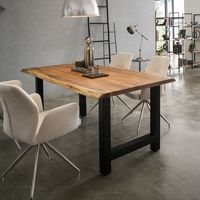 Artistiq Living Eettafel 'Karri' H-poot, Acaciahout, 240 x 110cm