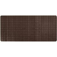 MSV Douche|bad anti-slip mat badkamer - rubber - bruin - 76 x 36 cm