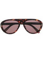 Moncler Eyewear lunettes de soleil Navigaze à monture pilote - Noir