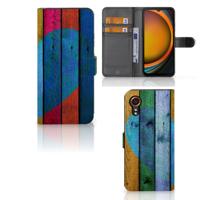 Samsung Galaxy Xcover 7 | Book Style Case | Wood Heart - Cadeau voor je Vriend