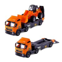 Polesie Volvo Vrachtwagen met Bulldozer Oranje/Zwart - thumbnail