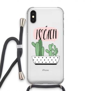 I love cacti: iPhone XS Transparant Hoesje met koord