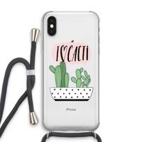 I love cacti: iPhone XS Transparant Hoesje met koord