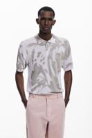 Abstracte polo met korte mouwen - BLACK - L