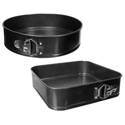 5five Taarten bakvormen/springvormen - metaal - zwart - 26 cm - 4L