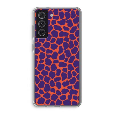Purple Giraffe: Samsung Galaxy S21 FE Transparant Hoesje