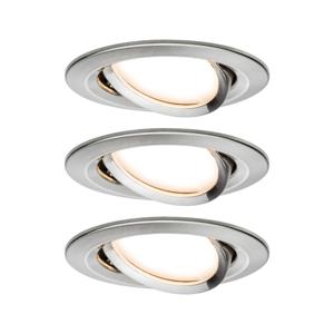 Paulmann 93878 Coin Slim LED-inbouwlamp Set van 3 stuks LED LED vast ingebouwd 18 W IJzer (geborsteld)