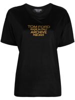 TOM FORD t-shirt en soie à logo imprimé - Noir - thumbnail