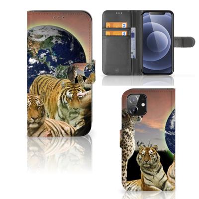 iPhone 12 | 12 Pro (6.1") | Telefoonhoesje | Met pasjeshouder | Roofdieren