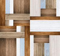 Behang met print Diverse patronen Hout