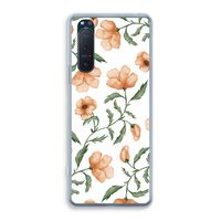 Peachy flowers: Sony Xperia 5 II Transparant Hoesje