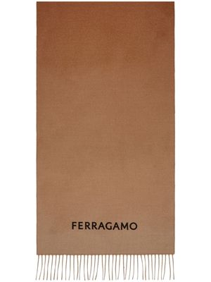Ferragamo écharpe en cachemire à effet dégradé - Marron