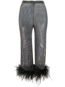 Santa Brands pantalon court à détails de plumes - Noir