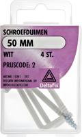 Schroefduim 50mm wit 4st - Deltafix