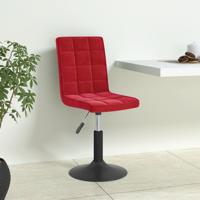 Eetkamerstoelen draaibaar 4 st fluweel wijnrood