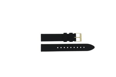 Horlogeband Guess GW0660L2 / W0660L2 / Jewel Set Silicone Silicoon Zwart 16mm