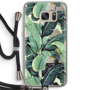 Bananenbladeren: Samsung Galaxy S7 Transparant Hoesje met koord