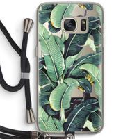 Bananenbladeren: Samsung Galaxy S7 Transparant Hoesje met koord