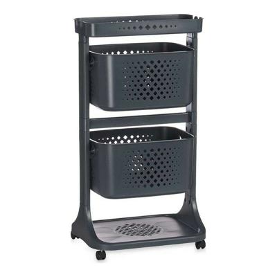 Groentetrolley Kinvara Antraciet Polypropyleen Plastic 38 x 81,2 x 43,6 cm 35 x 82 x 43 cm