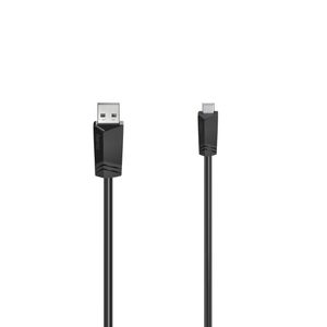 Hama USB-kabel USB 2.0 USB-A stekker, USB-mini-B stekker 1.50 m Zwart 00200606
