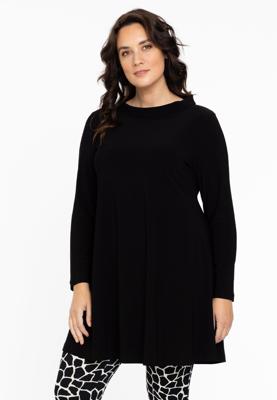 Yoek Tuniek wide bottom boothals | Zwart | Maat 46/48