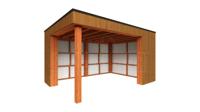 Trendhout Capri overkapping 425x375 Plat dak model rechts Lariks/Douglas blank- Plat dak- -