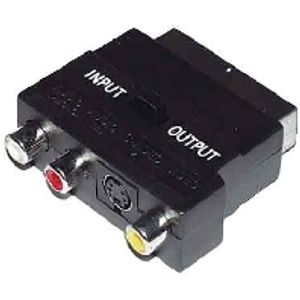 e+p VC 915 video kabel adapter SCART (21-pin) 3 x RCA + S-Video Zwart